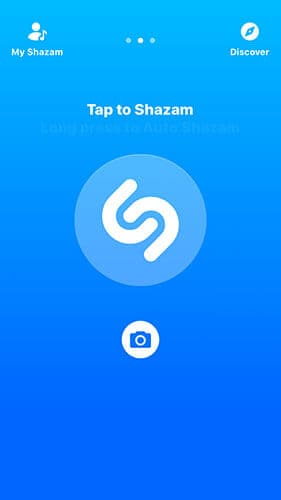 หน้าต่างแอพค้นหาเพลง-Shazam
