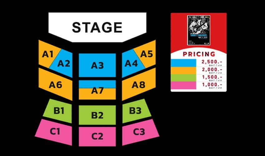 แผนผังที่นั่ง Stage Tommy Emmanuel Live in Bangkok 2019